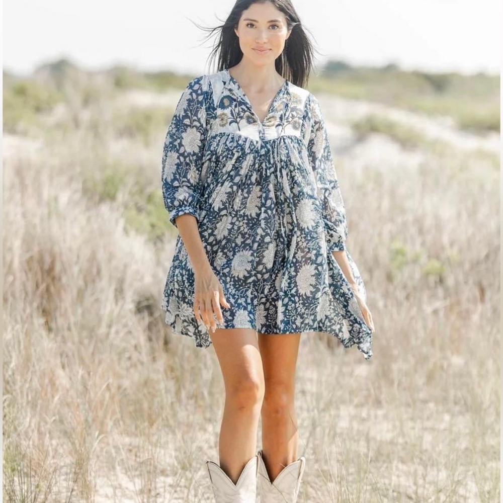 Clara the Label Marigold Mini Dress Indigo Blue XL NWT